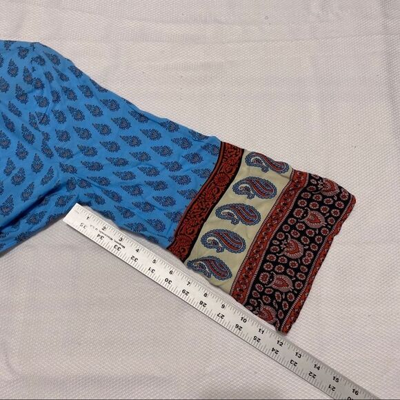BeachLunchLounge Turquoise Boho Tunic Shift Dress - Picture 5 of 9